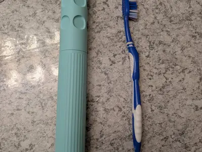 Travel toothbrush case
