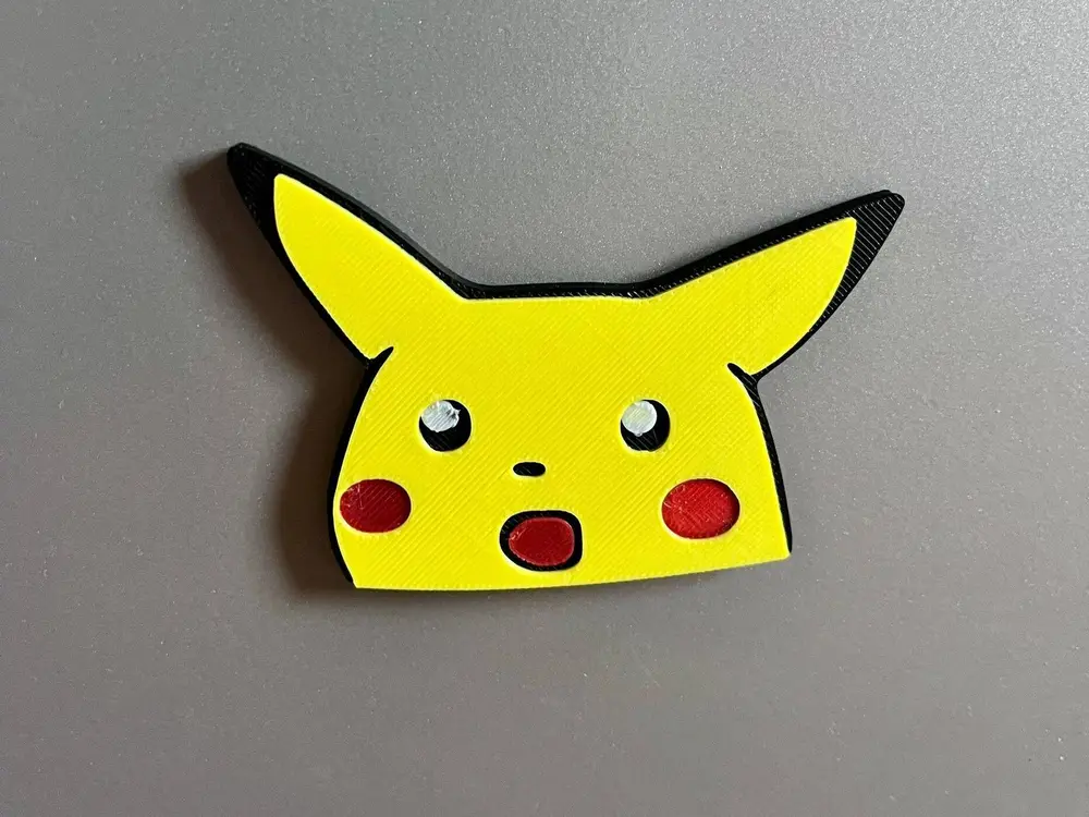 Pikachu meme fridge magnet