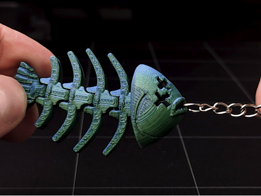 Flexi Flounder Bone Keychain