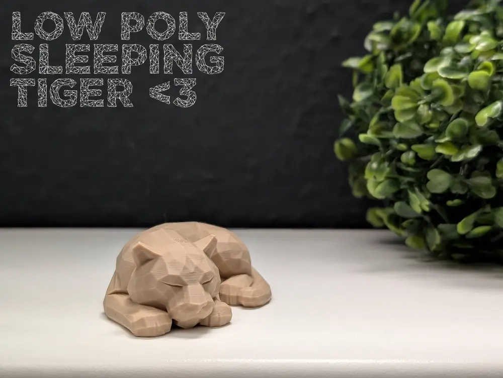 Low Poly Sleeping Tiger