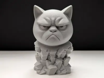 Grumpy Cat - Stone Bust