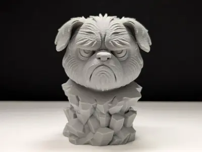 Grumpy Dog - Stone Bust