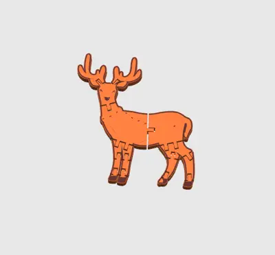 铰接梅花鹿 Articulated Sika Deer