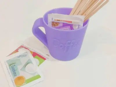 Coffee Cup Holder for sugar and stirrers