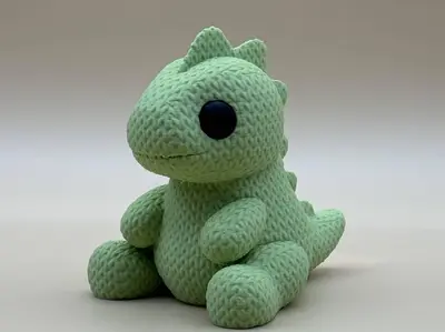 Cute Knitted Dino