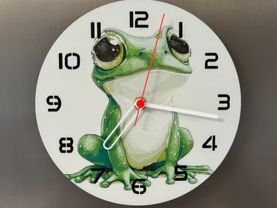 wall / desk clock cute Frog