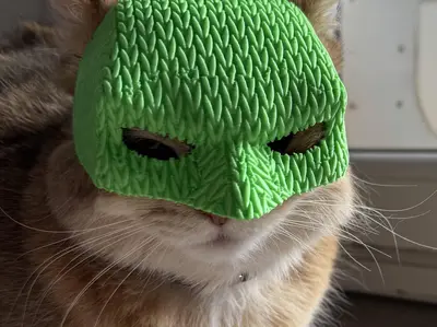Knitted Batman Cat Mask