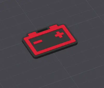 Battery Warning Light – 3D Printable Icon