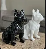 Escultura/Figura de perro francés