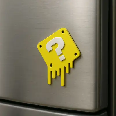 Super Mario Question Block fridge magnet