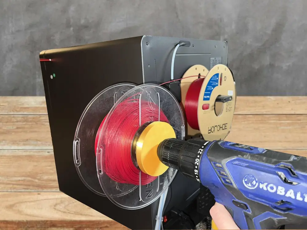 Drill Powered Re-Spooling Tool
