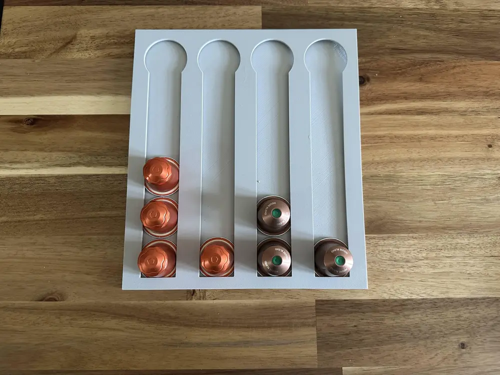 Nespresso style coffee pod holder, wall mounted