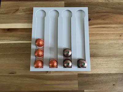 Nespresso style coffee pod holder, wall mounted