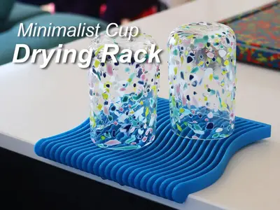 Minimalist Wave Cup Drying Rack