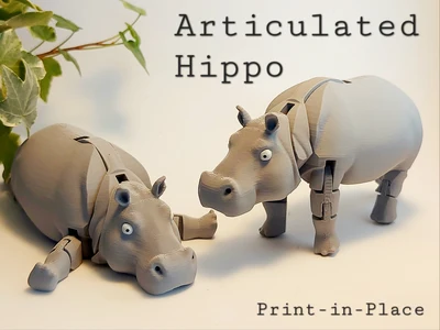 Articulated Hippo (Print-in-place)