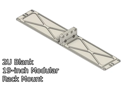 2U Blank 19-inch Modular Rack Mount