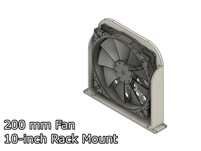 200 mm fan 10-inch rack mount