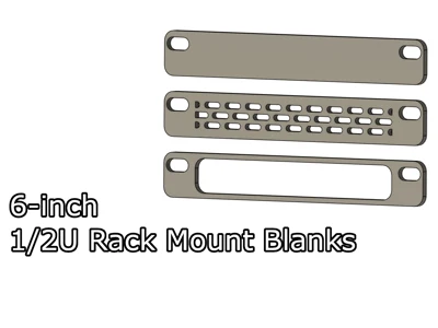 6-inch 1/2U Rack Mount Blanks