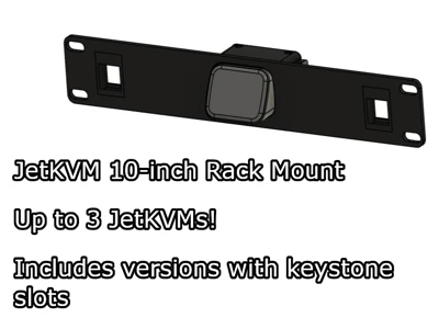 JetKVM 10-inch rack mount - With Keystone slots