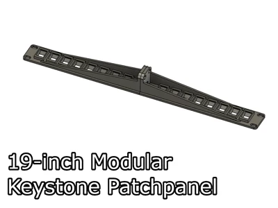 Reinforced Modular 19-inch keystone patchpanel