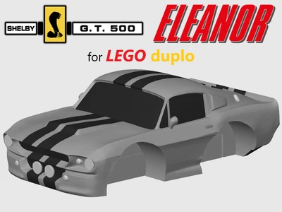 Lego Duplo x Ford Shelby Mustang GT500 'Eleanor' (no supports!)