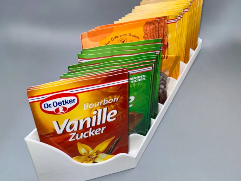 Organizer for Baking Sachets – Slim & Diagonal - Backing Powder, Vanilla Sugar & More