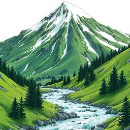 BlueRiverMountain3D