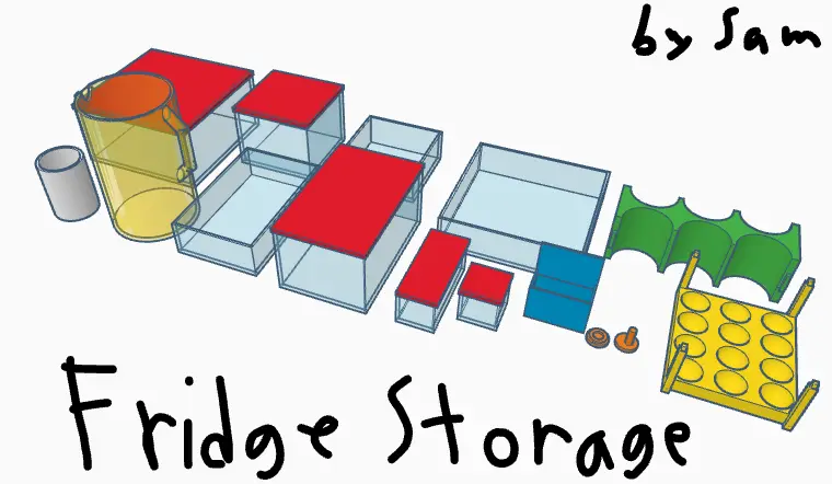 complete fridge storage set