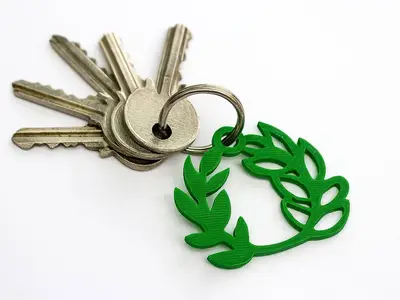 Laurel wreath keychain