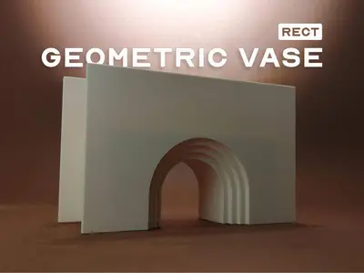 Geometric Nordic Vase - Rect