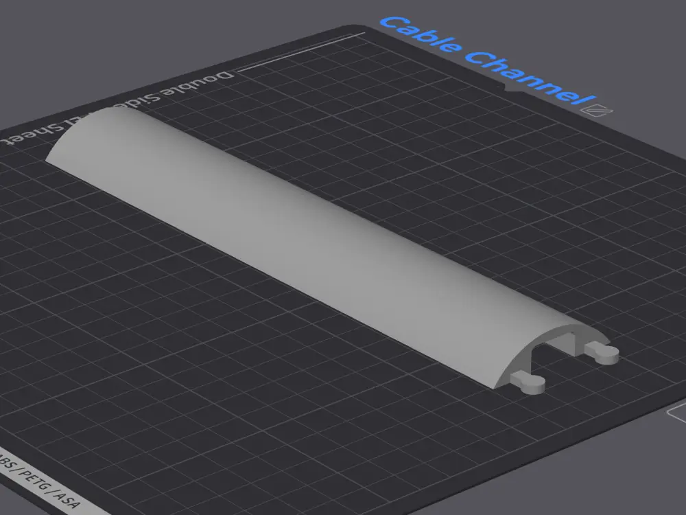 Curved Cable Channel with Left and Right Curves | Cable Bridge | Strong Design | Easy to Print & Use