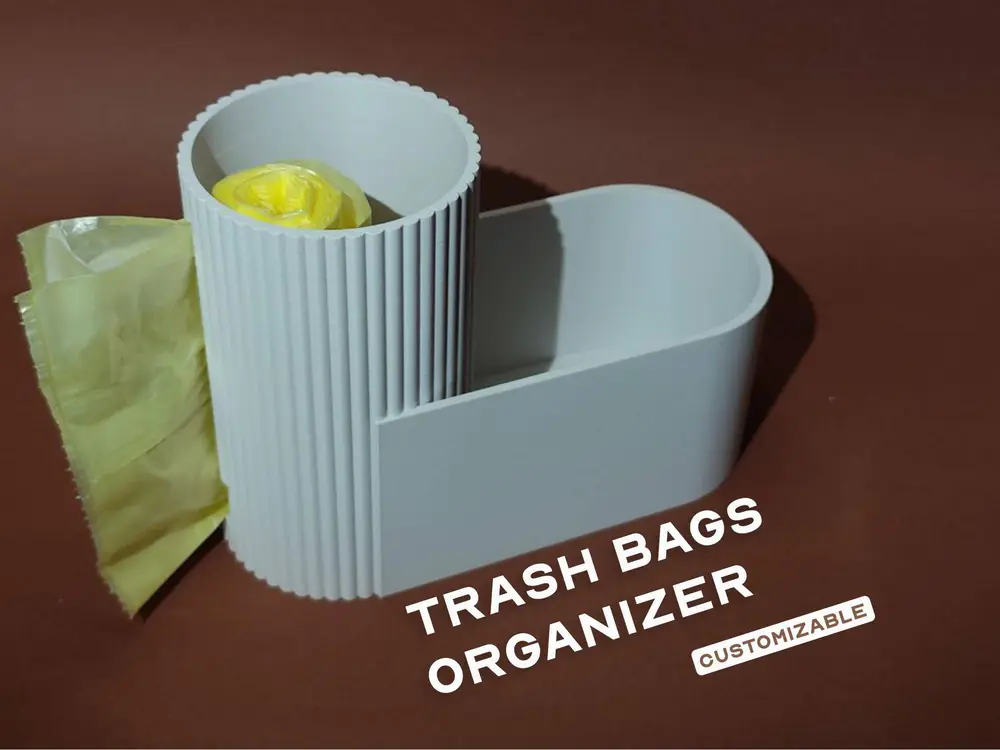 Customizable Trash bags holder with teeth cutter