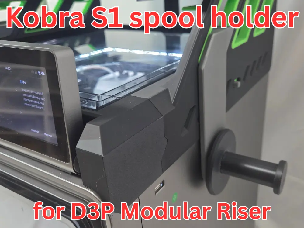 Interchangeable spool handle for Kobra S1 D3P riser