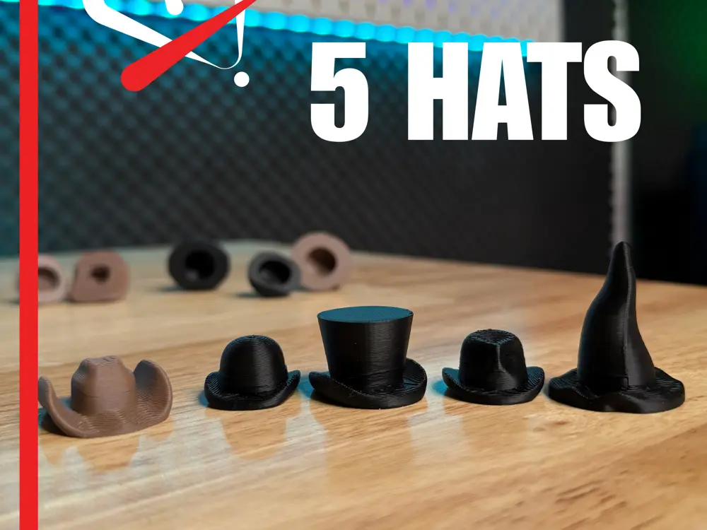 🎩 Mini Hat Pack – 5 Accessory Hats for Articulated Models! 🤠✨