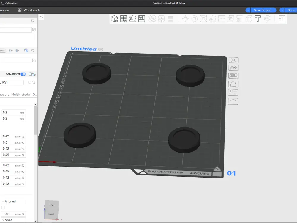 Anti-Vibration Feet for AnyCubic S1 Kobra