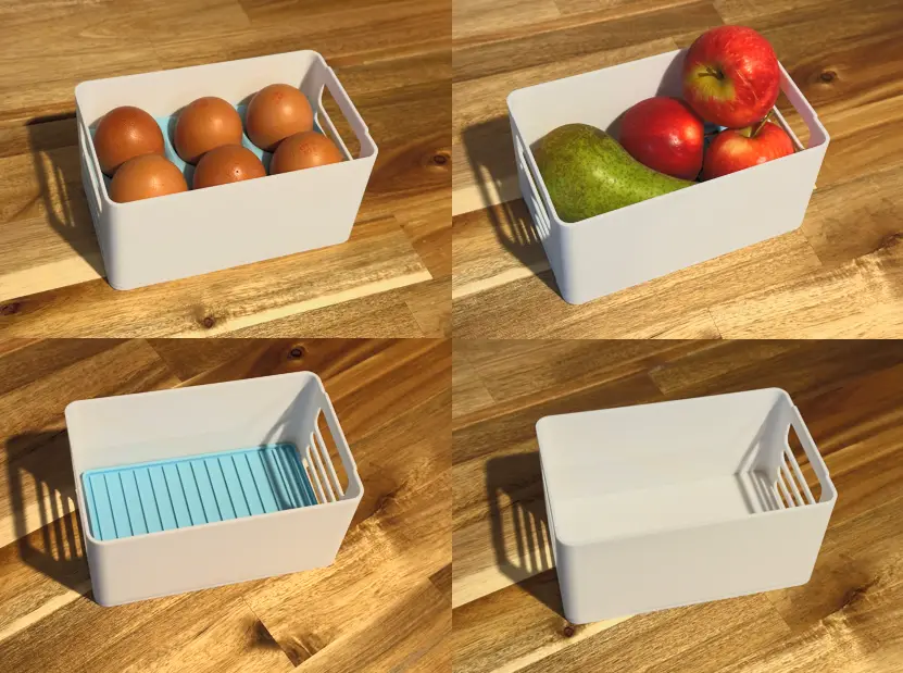 Fridge Storage Container - With Inserts (Stackable)
