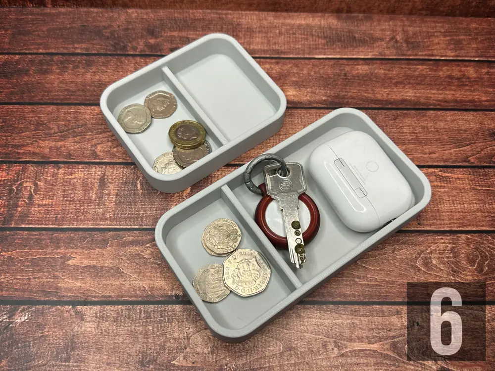 Modern Coin Trays (2 designs) with wide rimmed edges