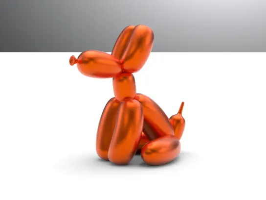 sitting balloon dog