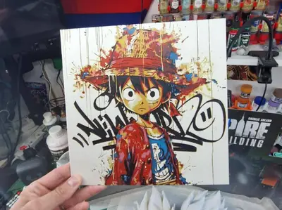 One Piece Hueforge - Luffy Street Art
