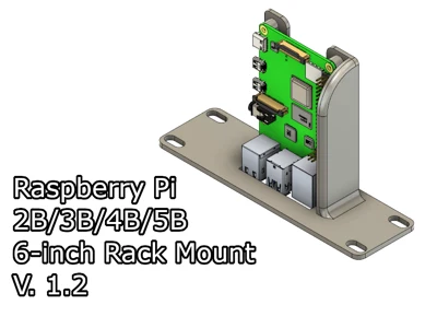 Raspberry Pi  3B/4B/5B 6-inch Rack Mount