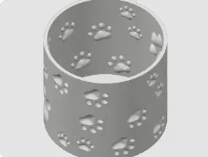 Paw print planter