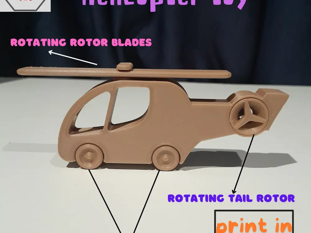 Helicopter toy - Print in place