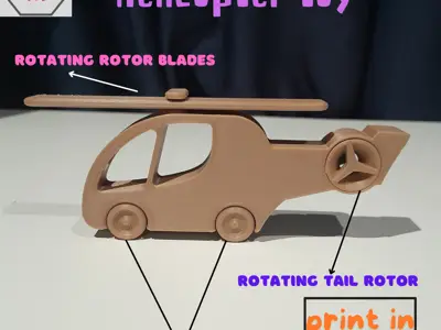 Helicopter toy - Print in place