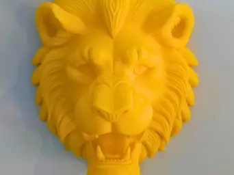 Lion wall sculpture