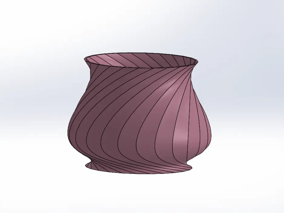 twisted 24 sided Vase