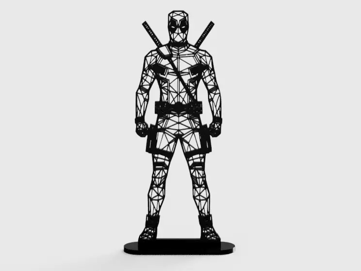 Geometric Deadpool Low poly
