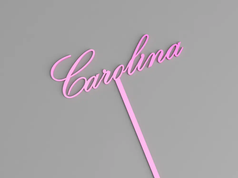 Carolina Cake Topper – Minimalist & Elegant