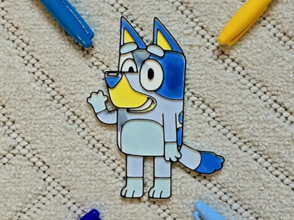 Bluey Diy Coloring Panel Fun Craft Gift