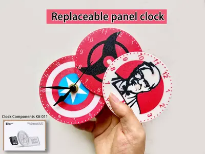 Replaceable panel clock