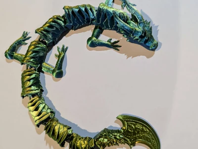 Armored articulated Wyrm Dragon bladed tail